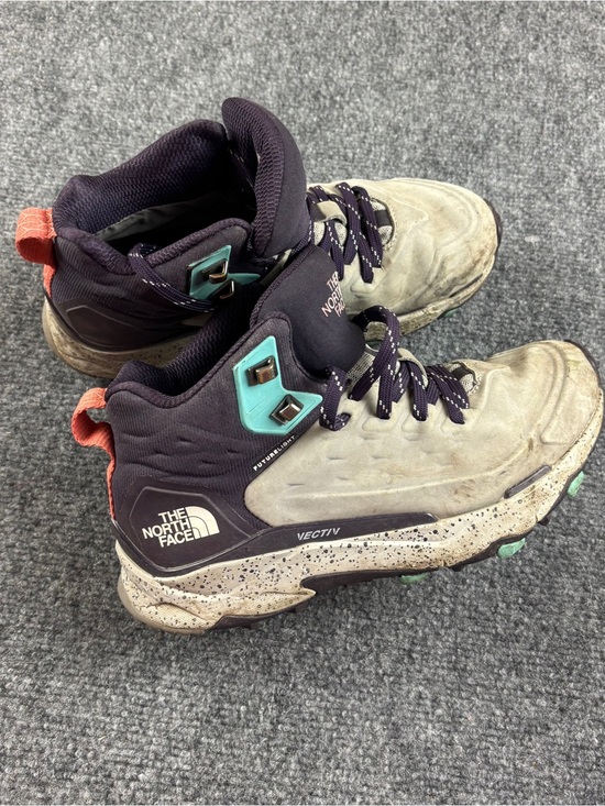 The North Face Shoes - THE NORTH FACE Women Vectiv Exploris Mid Futurlight Hiking Boots Grey/Purple 7.5